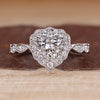 Heart Shaped Diamond Ring With Vintage Style And Milgrain Setting.