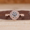 Round Cut Diamond Ring With Vintage Setting And Milgrain Design.