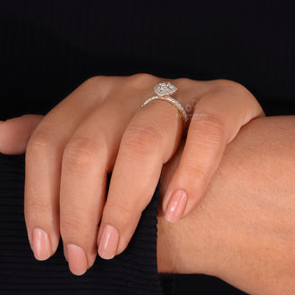 Pave Setting Ring featuring diamonds for added brilliance.