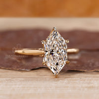 IGI certified Dutch marquise ring with elegant tulip setting.

