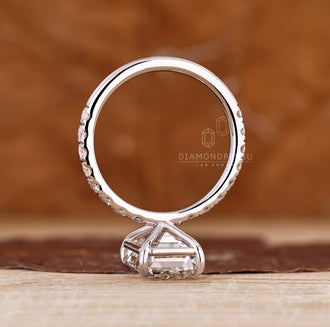 IGI certified emerald cut diamond ring.
