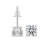 925 Silver Stud Earring Studded With 5 MM Round Cut Moissanite