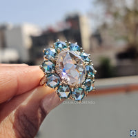 Yellow gold engagement ring, vintage engagement ring
