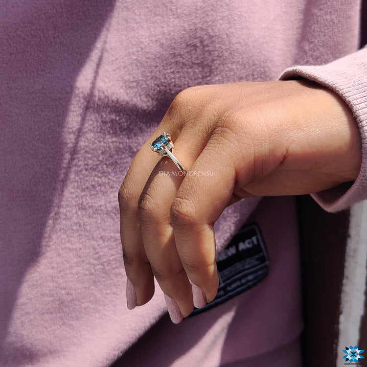 Tapered shank ring offering an elegant silhouette.

