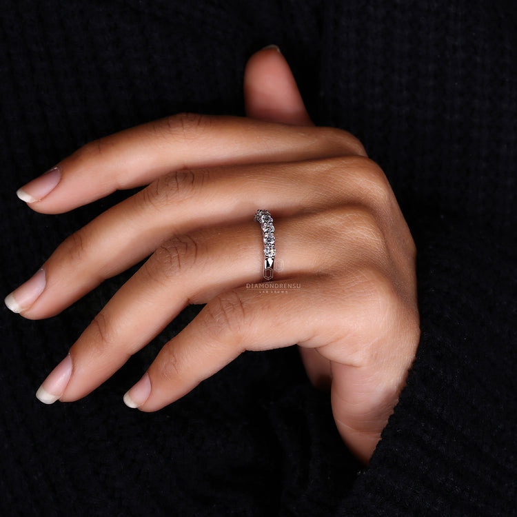 Hidden Micro Pave Band for a sleek, modern look.
