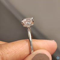 Moissanite engagement ring with exceptional sparkle and clarity.
