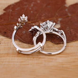 White gold bridal set with IGI certified lab grown diamond.
