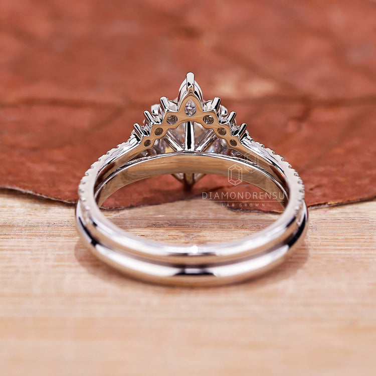 Lab Grown Diamond Bridal Set with eco-friendly stones.
