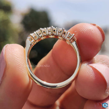 five stone moissanite band