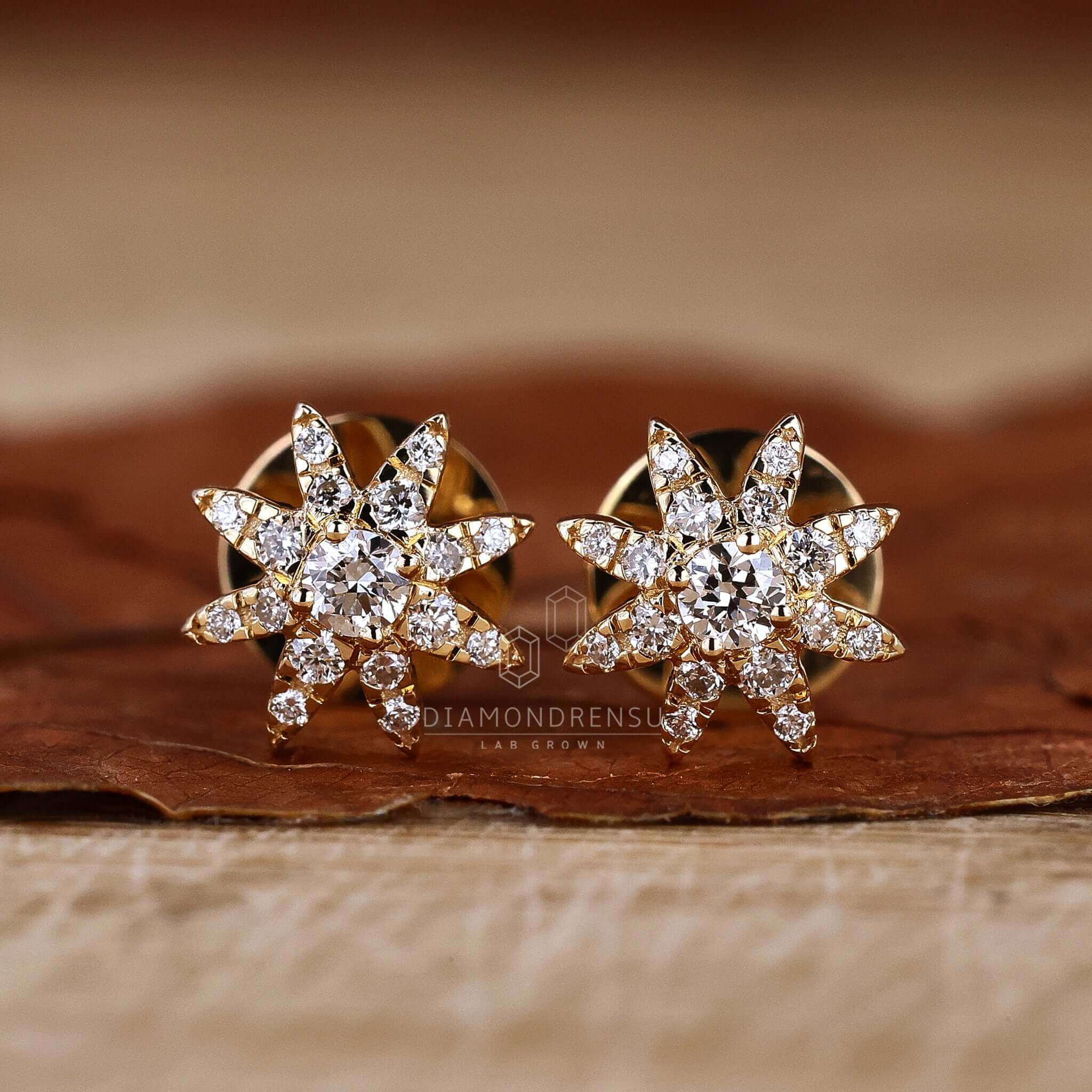 lab created diamond earrings