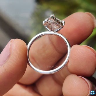 Custom moissanite ring can be designed to match your style.
