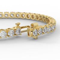 14k solid yellow gold diamond bracelet.
