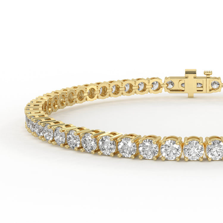 5 carat round lab diamond tennis bracelet.
