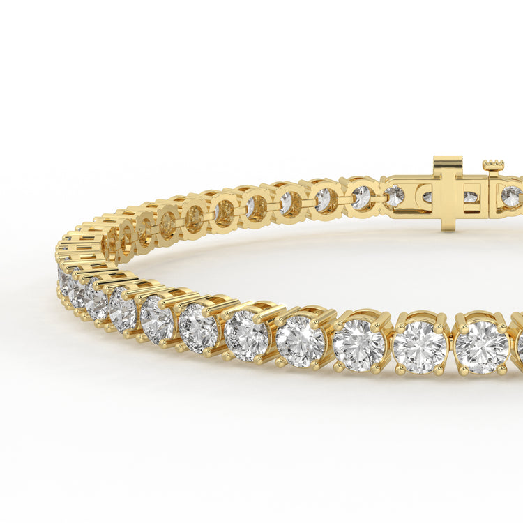 14k yellow gold lab grown diamond bracelet.
