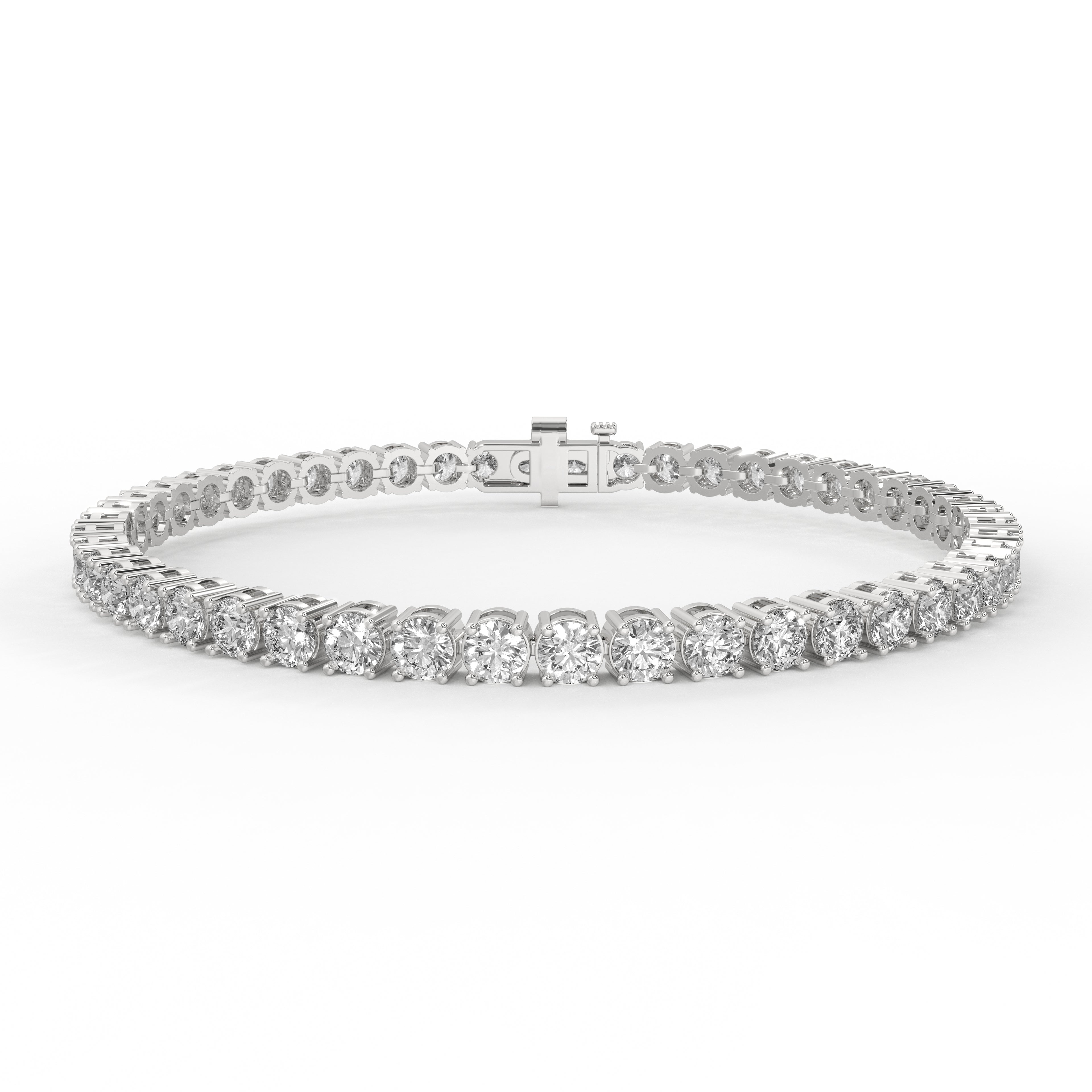 10 Carat Round Lab Diamond Tennis Bracelet