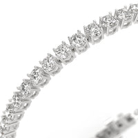 Lab created diamond tennis bracelet in white gold.
