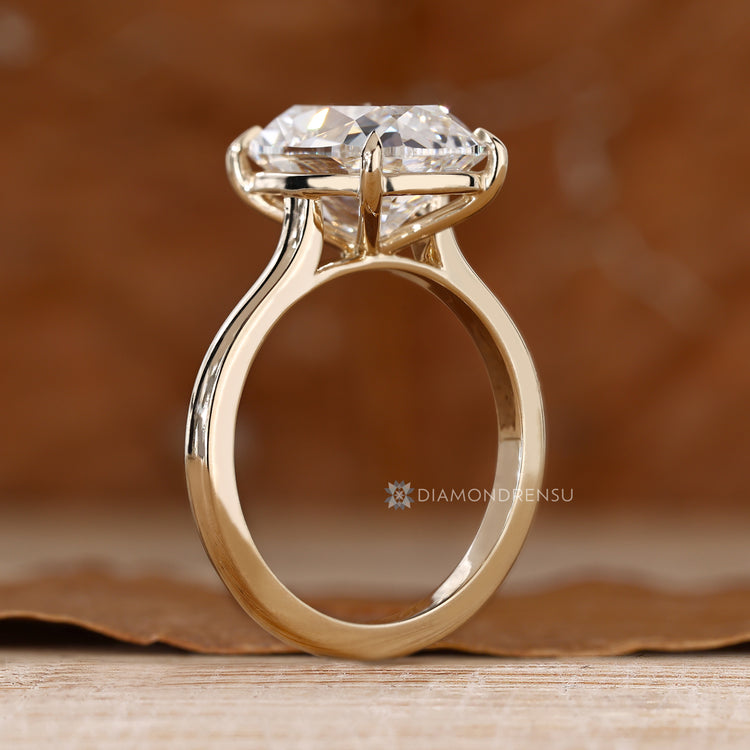 Handmade cushion old mine cut ring by Diamondrensu.