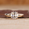 Solitaire Engagement Ring With Cushion Old Mine Cut Diamond.
