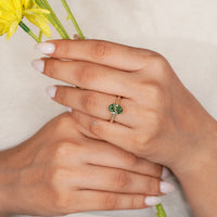 Art Deco engagement ring with milgrain details.