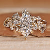 Dutch marquise wedding ring with marquise and round stones