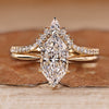 Dutch marquise wedding ring with tapered shank