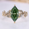 Green Dutch marquise engagement ring.