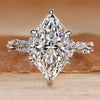 Dutch marquise ring with a Branch Inspired Shank.