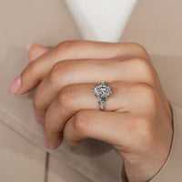 Handmade oval engagement ring by Diamondrensu.