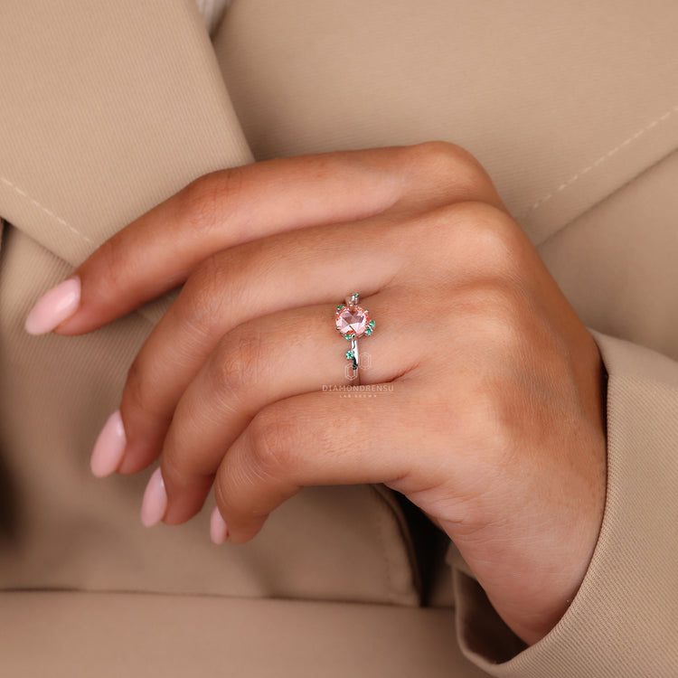 IGI certified engagement ring with handmade craftsmanship.