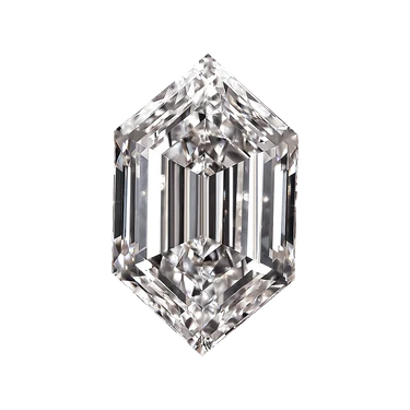 Hexagon Cut Moissanite Engagement Rings