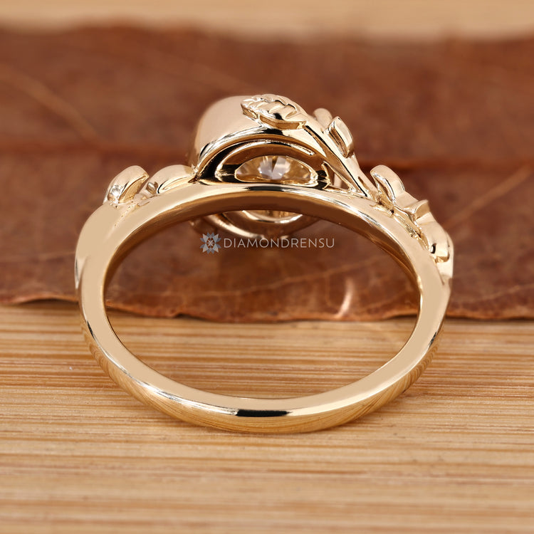 IGI certified lab grown diamond bezel ring.
