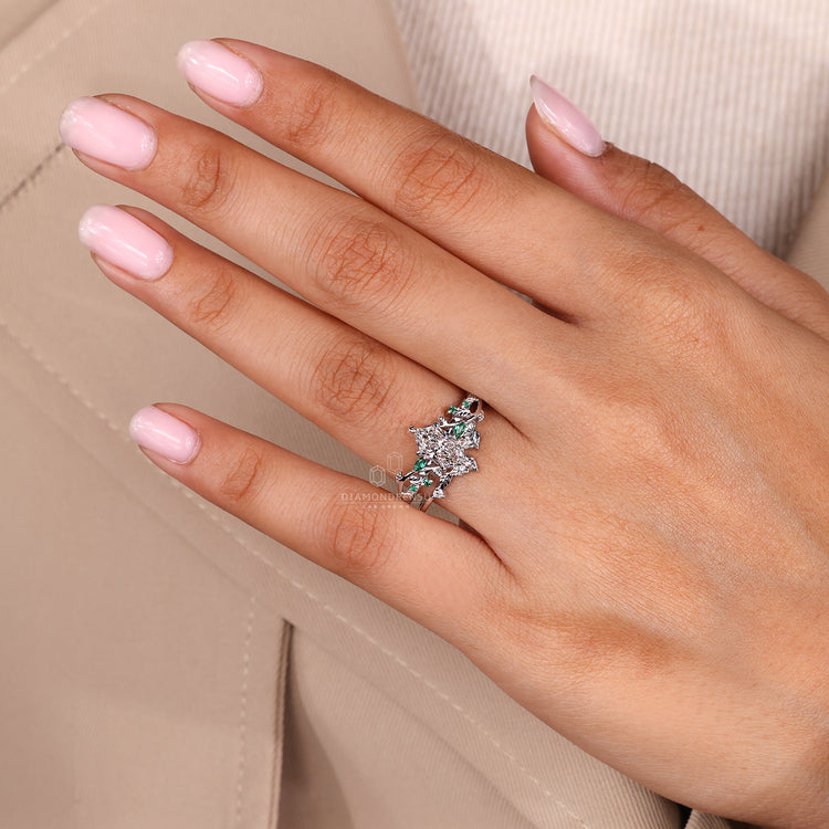 Handmade diamond band wedding ring by Diamondrensu.