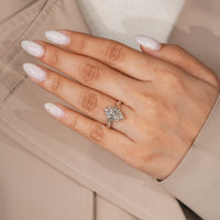 IGI certified marquise lab grown diamond ring design.