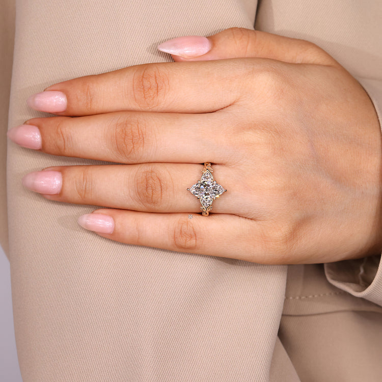 IGI certified engagement ring with handmade craftsmanship.