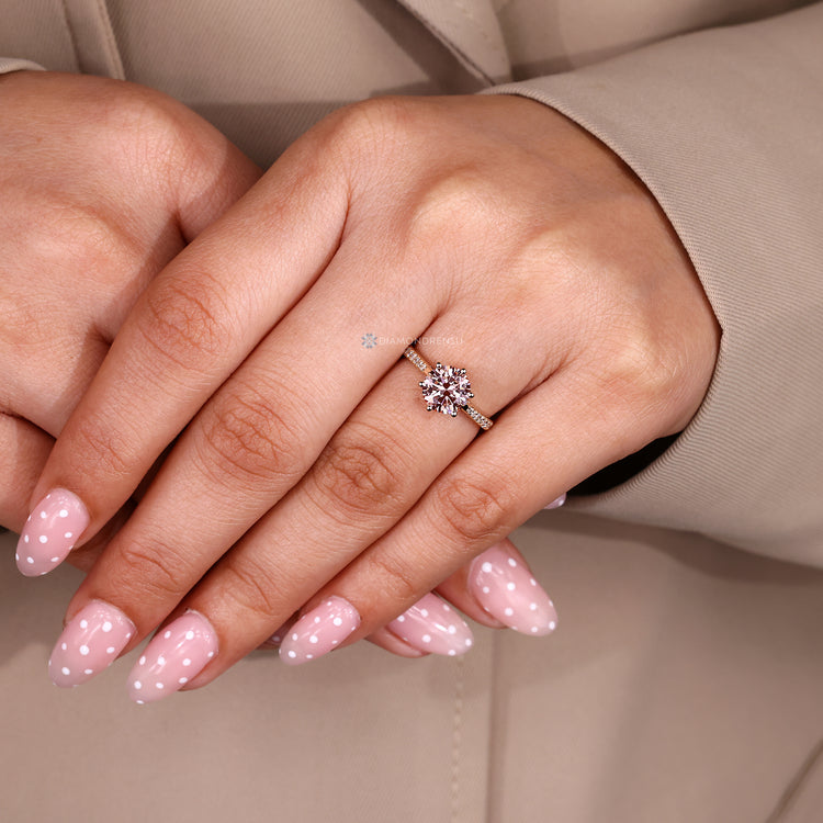 Handmade round diamond ring by Diamondrensu.