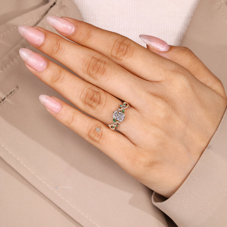 Handmade nature inspired engagement ring by Diamondrensu.