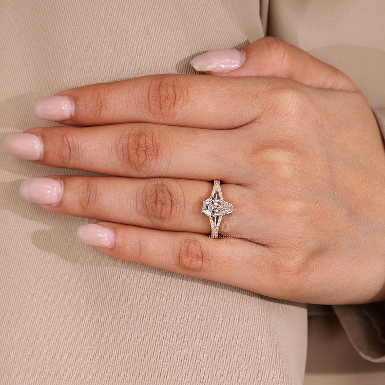 Diamondrensu handmade coffin ring with vintage inspired details.