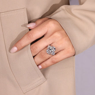 IGI certified oval diamond ring.
