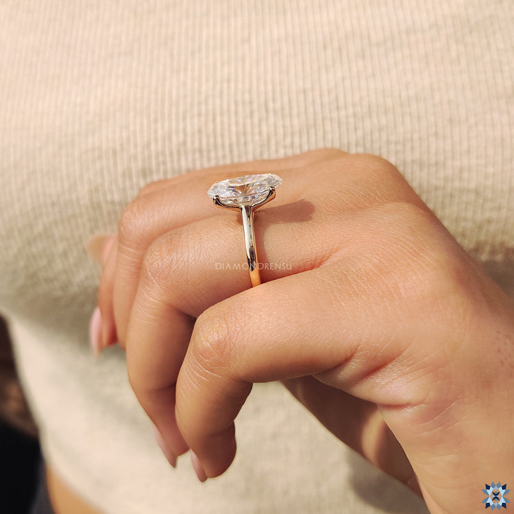 yellow gold engagement ring in solitaire design
