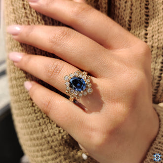 Oval Moissanite Ring with stunning sparkle and shine.
