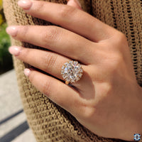 Under halo ring with a subtle hidden halo.
