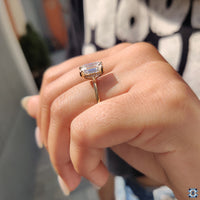 Prong setting ring showcasing a brilliant center stone.
