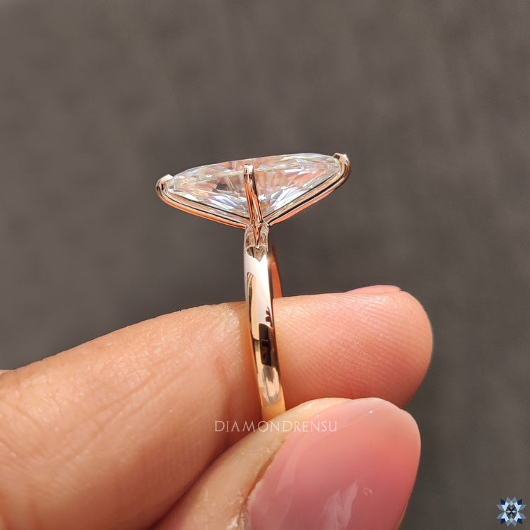 Rose Gold Marquise Solitaire Engagement Ring