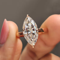 Rose Gold Marquise Solitaire Engagement Ring