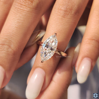 Rose Gold Marquise Solitaire Engagement Ring