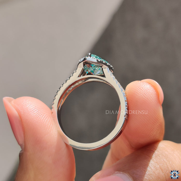 Customize ring to match your vision with moissanite and gold settings.
