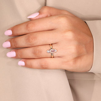 Solitaire engagement ring with unique engagement ring.
