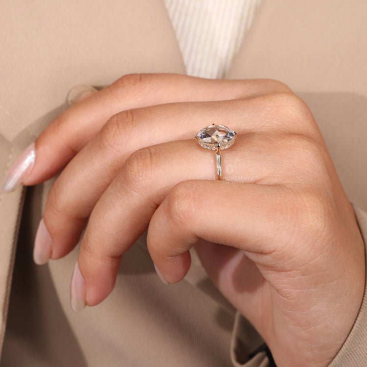 Open gallery diamond engagement ring
