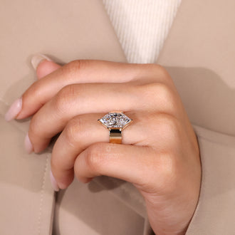 Custom diamond ring made to order.
