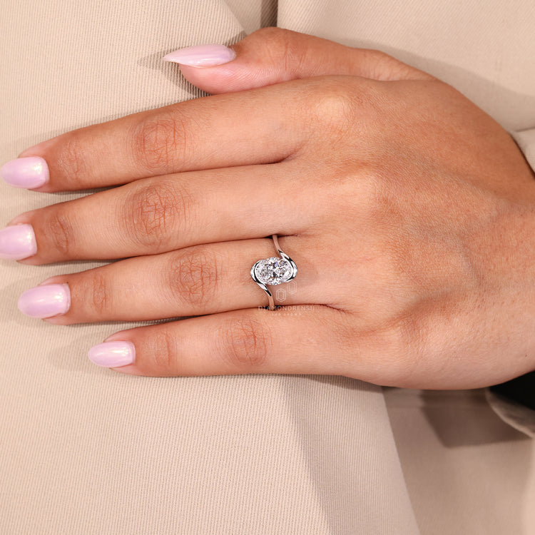 Lab grown diamond ring with IGI certification.
